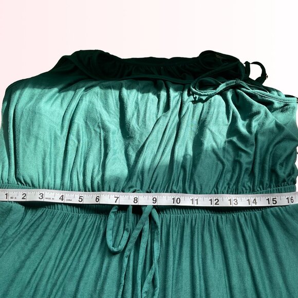 Soma teal maxi dress with built-in shelf bra (soft!) NWT - Picture 5 of 7